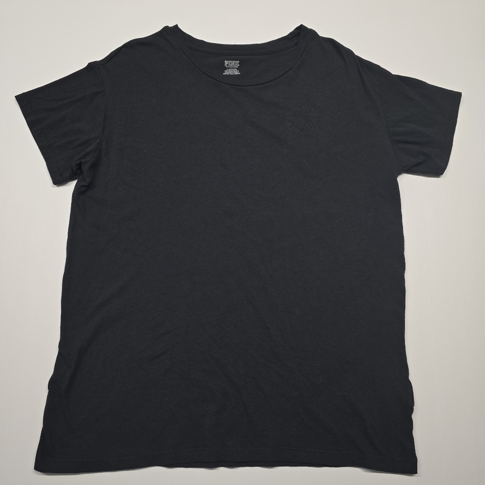PINK Victoria's Secret Black Short Sleeve Tee Large